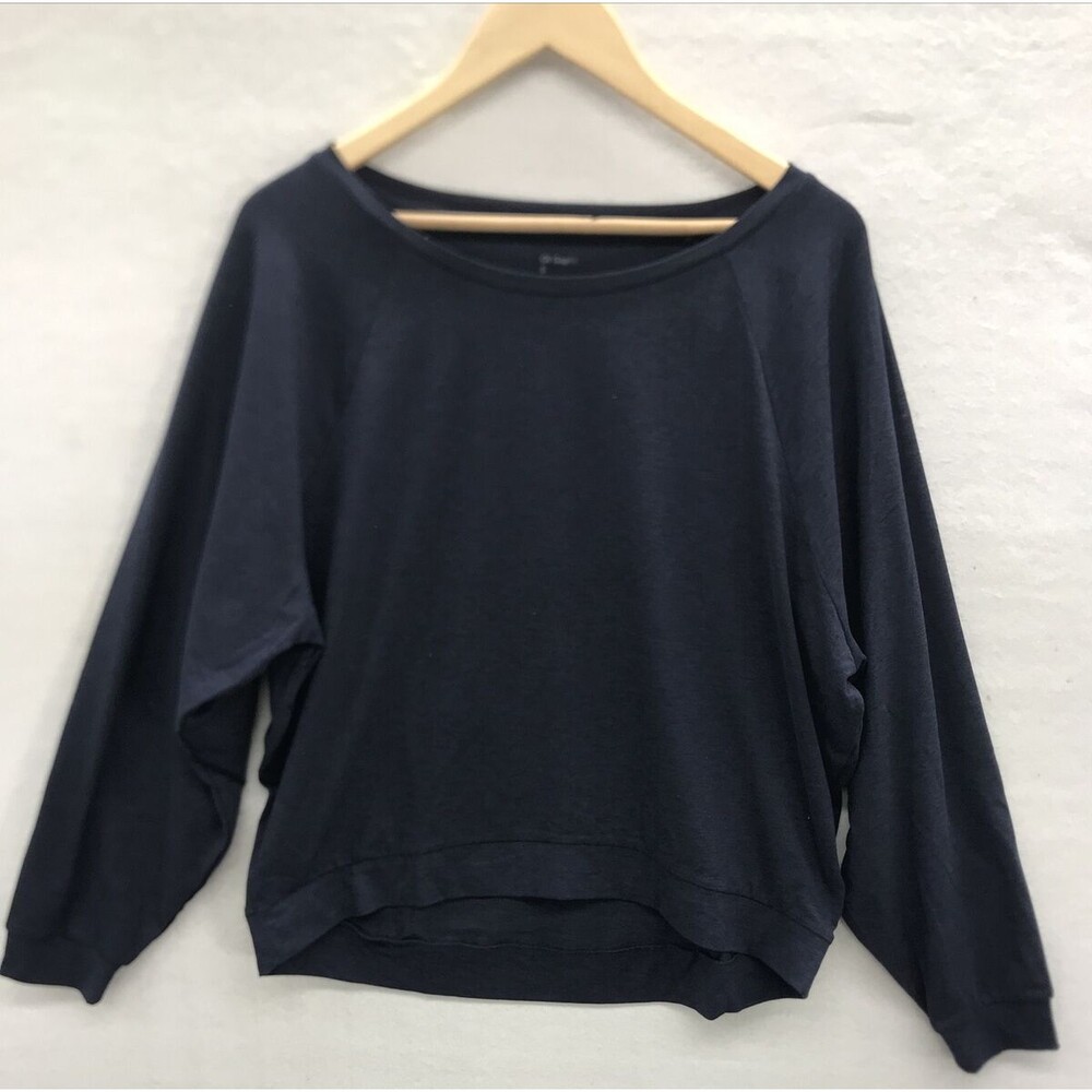 Gap Fit Womens Top Size Small Brushed Tech Jersey Blue Breathable Moisture Wick